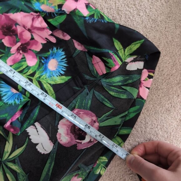 Victoria's Secret Floral Satin Tropical Rose Garden Coquette Pajama Top XXL - Picture 7 of 9